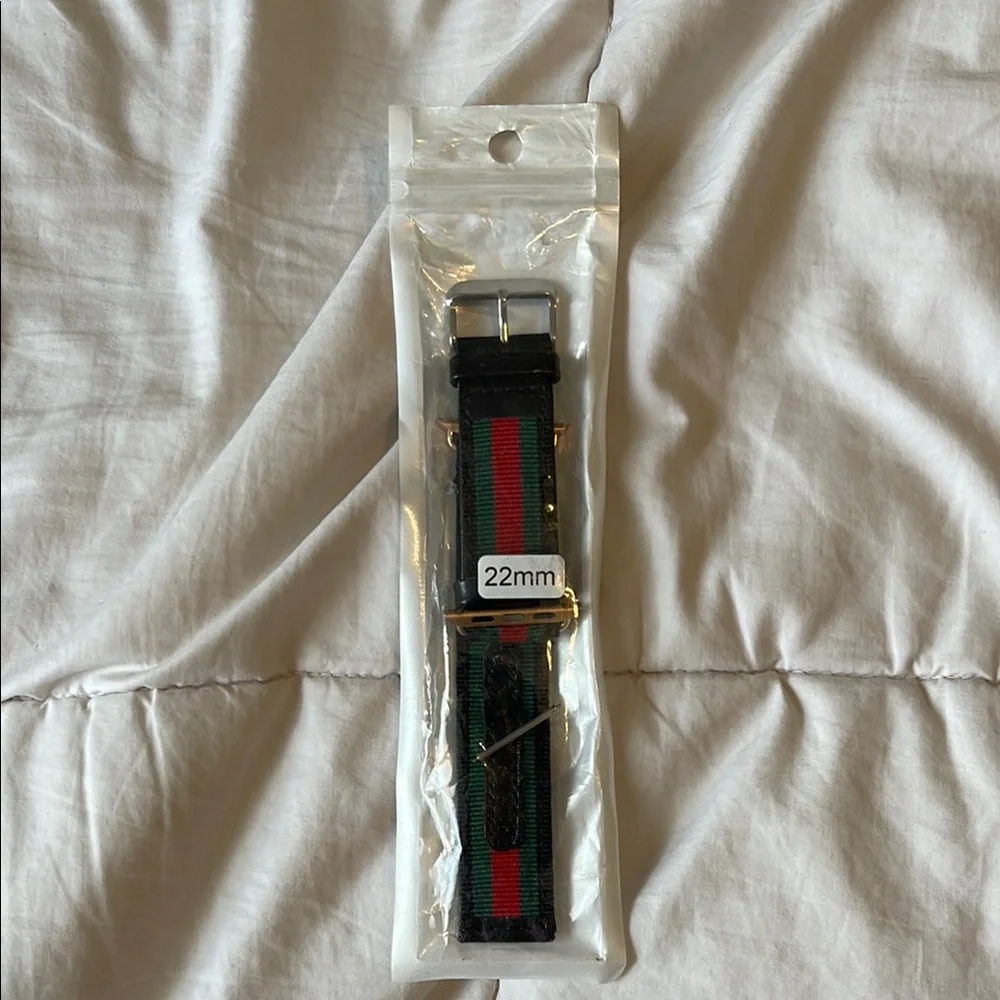 Black and Green Nylon Wristband with Clip
